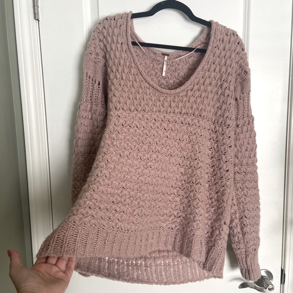 Free People Crashing Waves Chunky Knit Pullover